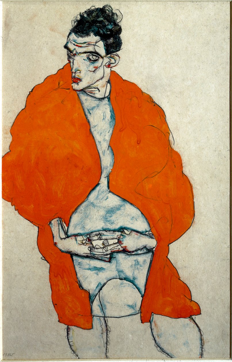 Autoportrait - Egon Schiele