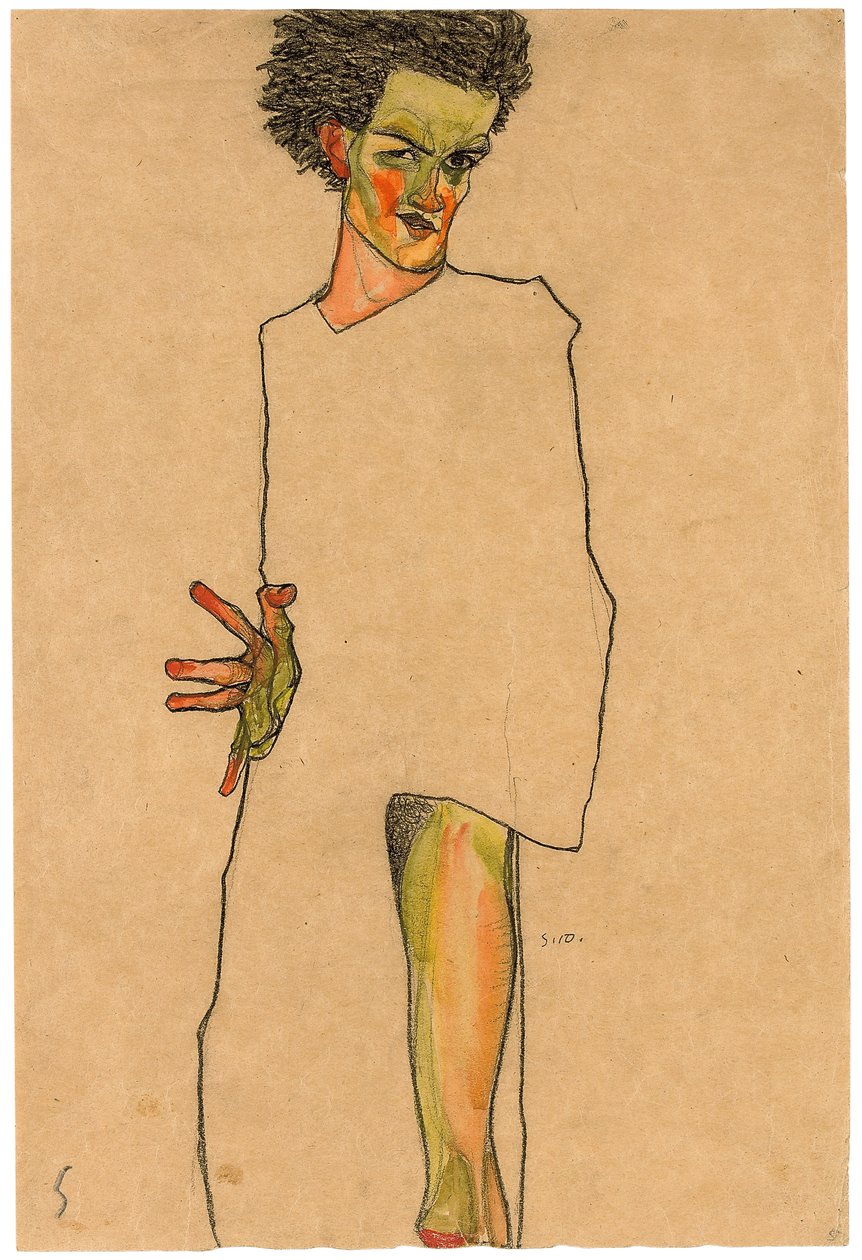 Autoportrait - Egon Schiele