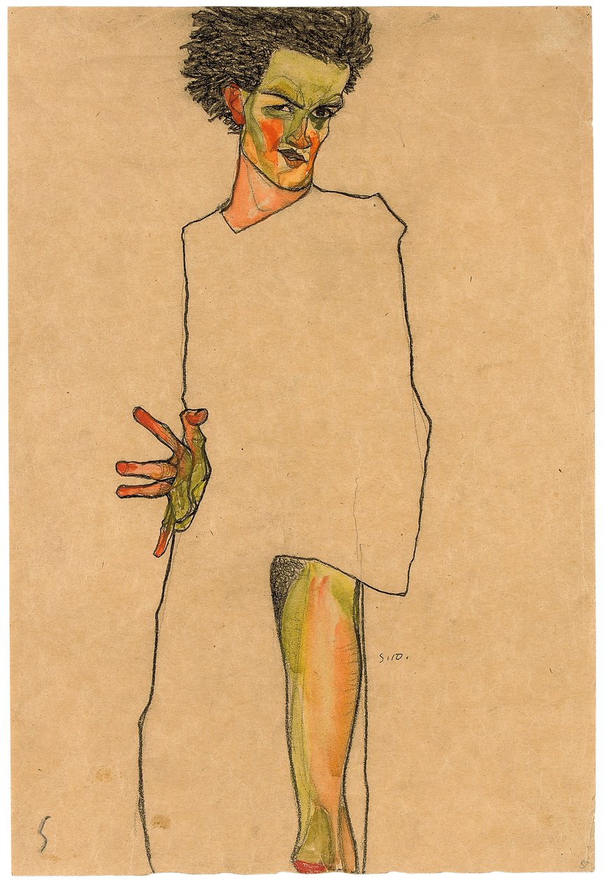 Autoportrait - Egon Schiele
