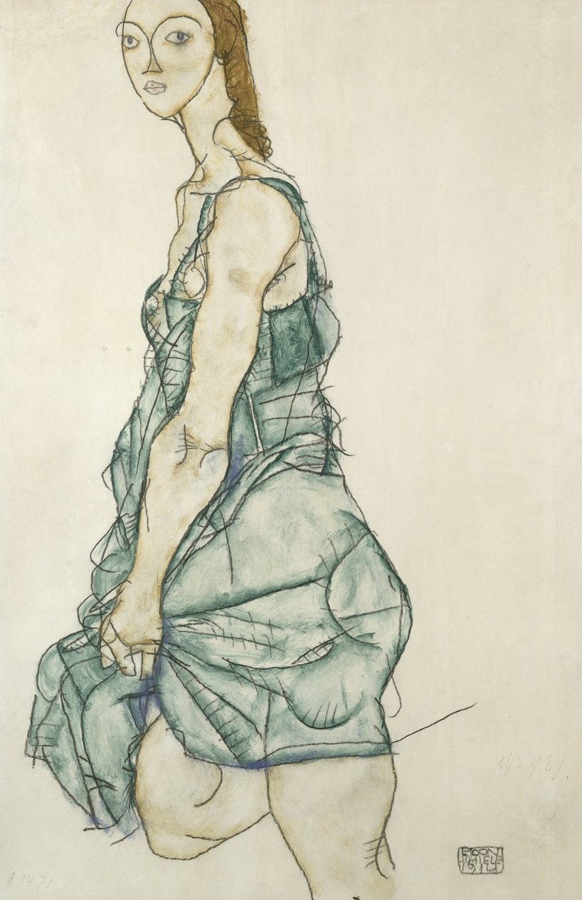 Fille debout - Egon Schiele