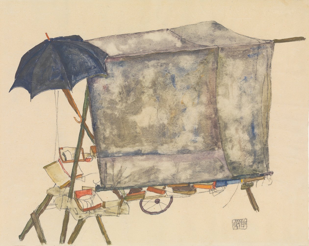 Chariot de rue, 1914 - Egon Schiele