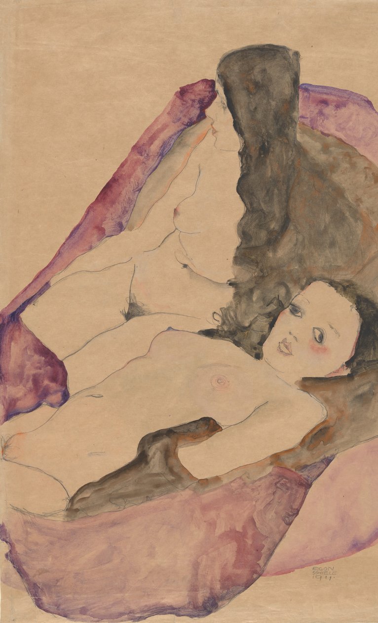 Deux nus allongés, 1911 - Egon Schiele