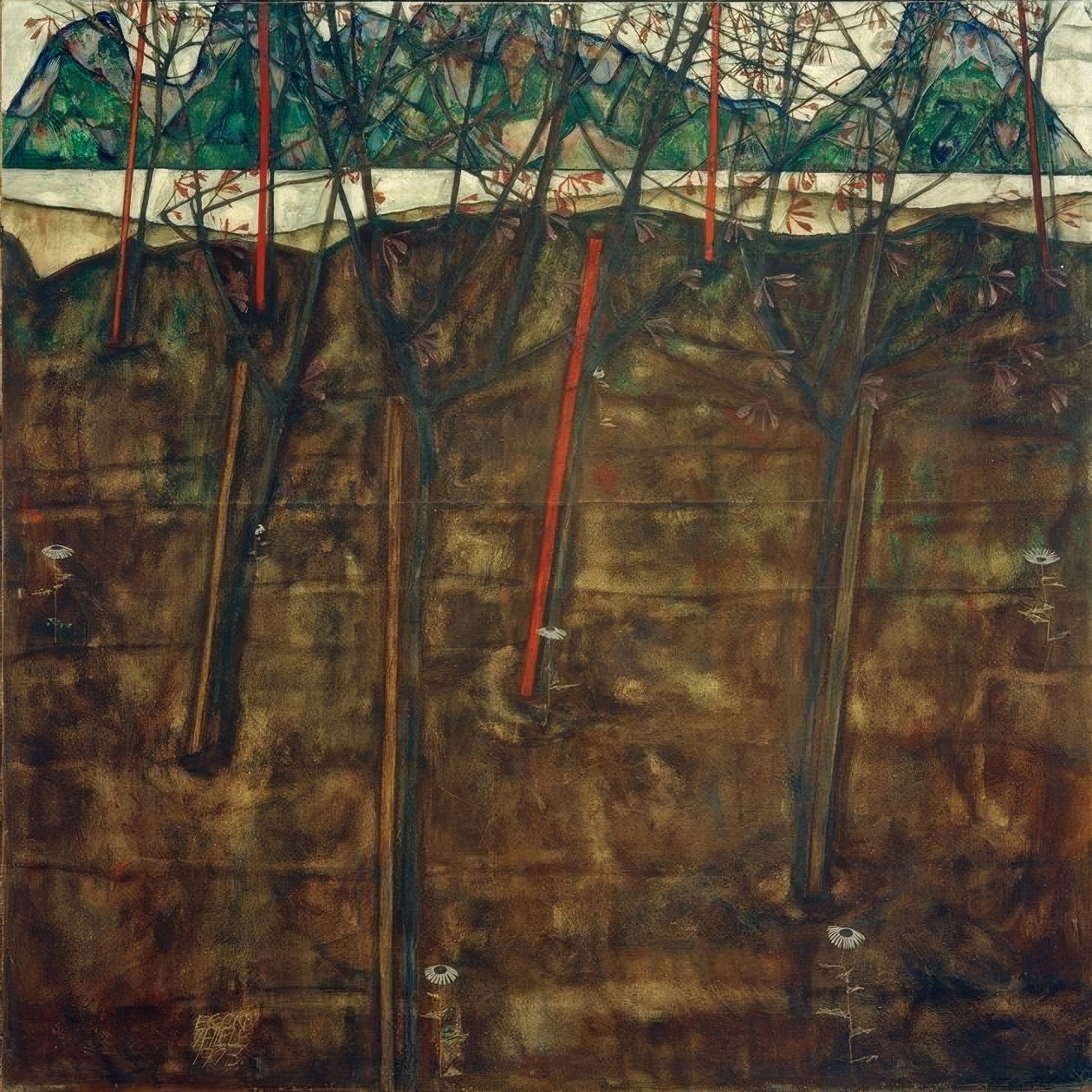Paysage de début de printemps - Egon Schiele