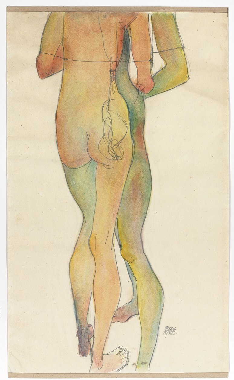 Deux nus debout, 1913 - Egon Schiele