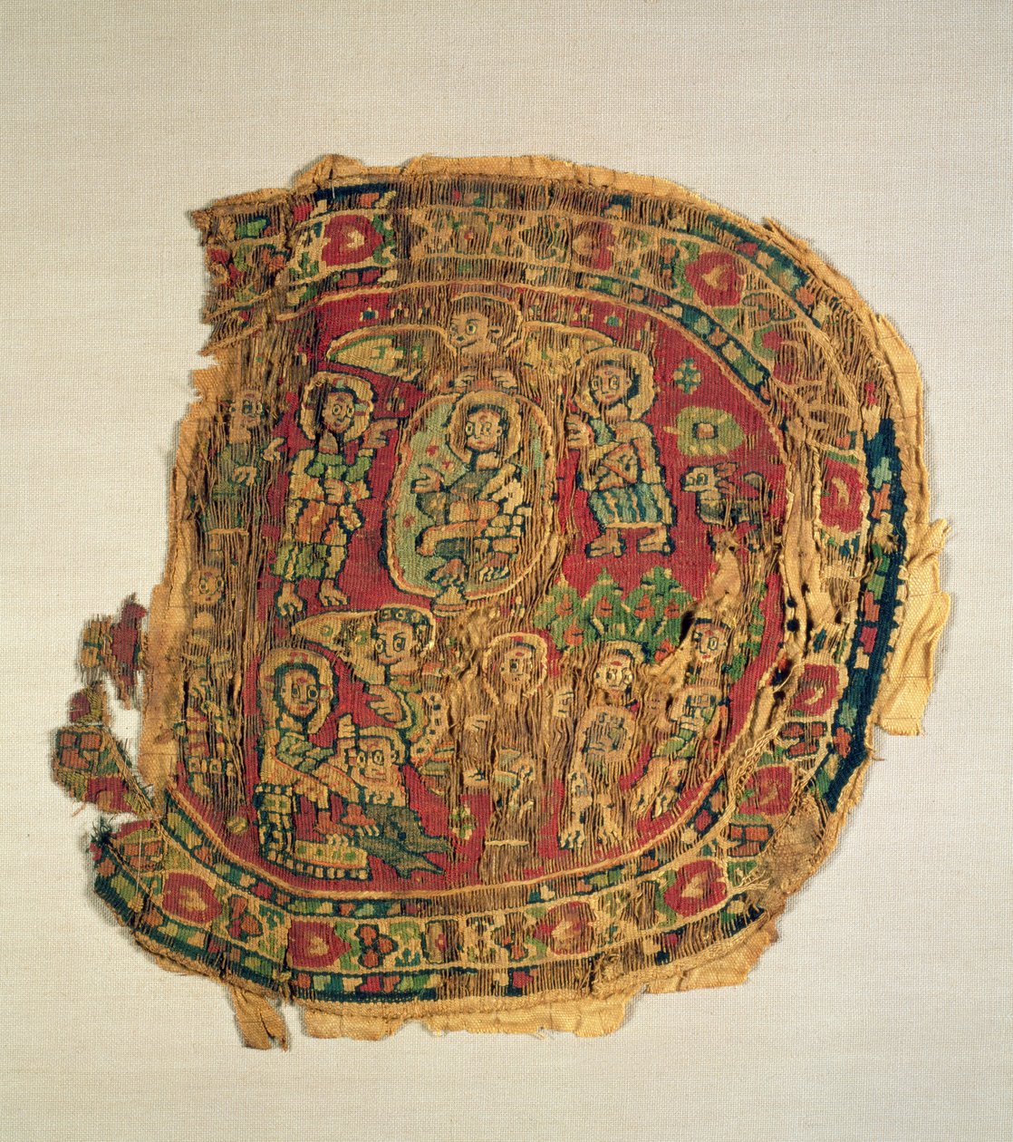 Tapis représentant des figures de saints, période copte égyptienne, 4e-12e siècle - Egyptian