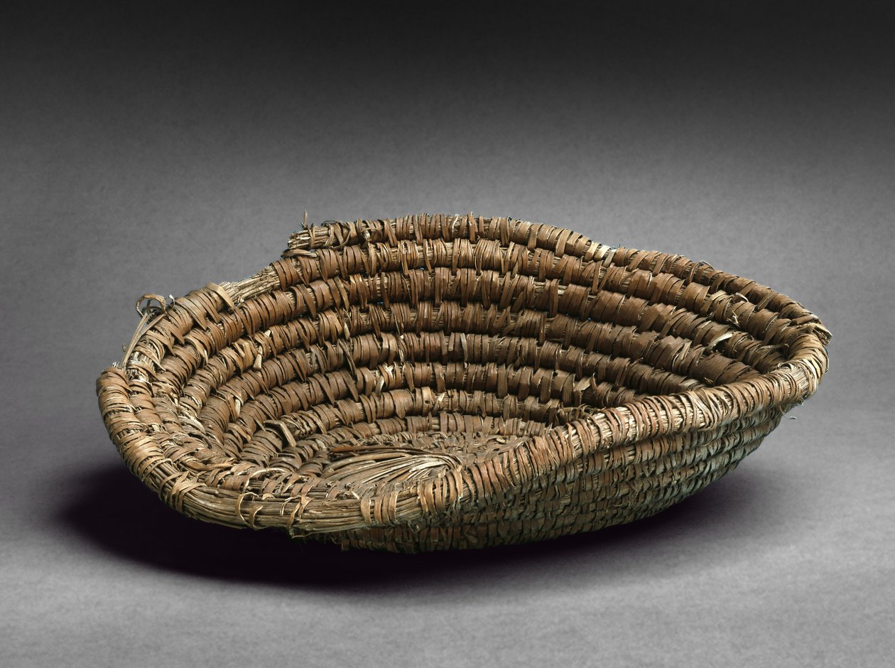 Panier circulaire enroulé (jonc brun) - Egyptian