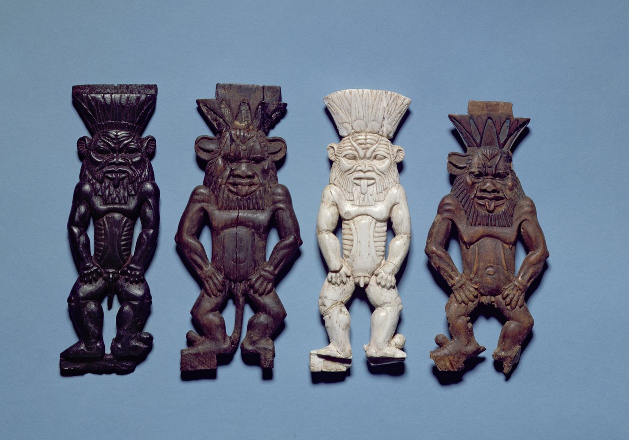 Quatre figures de la divinité grotesque Bès, Nouvel Empire - Egyptian 18th Dynasty