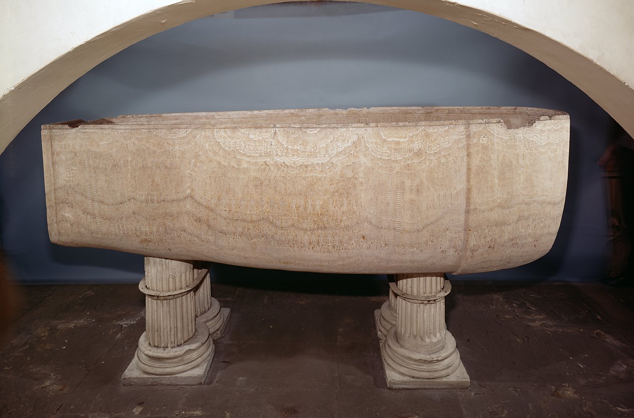 Le sarcophage de Séthi Ier, vue latérale, vers 1300 av. J.-C. - Egyptian 19th Dynasty