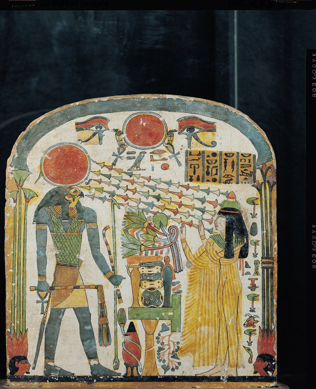 Stèle de la Dame Taperet devant Re-Horakhty, c.1000 av. J.-C. - Egyptian 22nd Dynasty