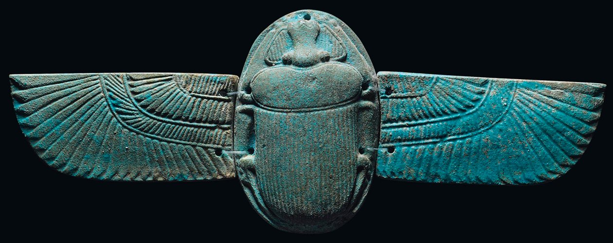 Un scarabée ailé en faïence égyptienne, c. 664-30 av. J.-C. - Egyptian