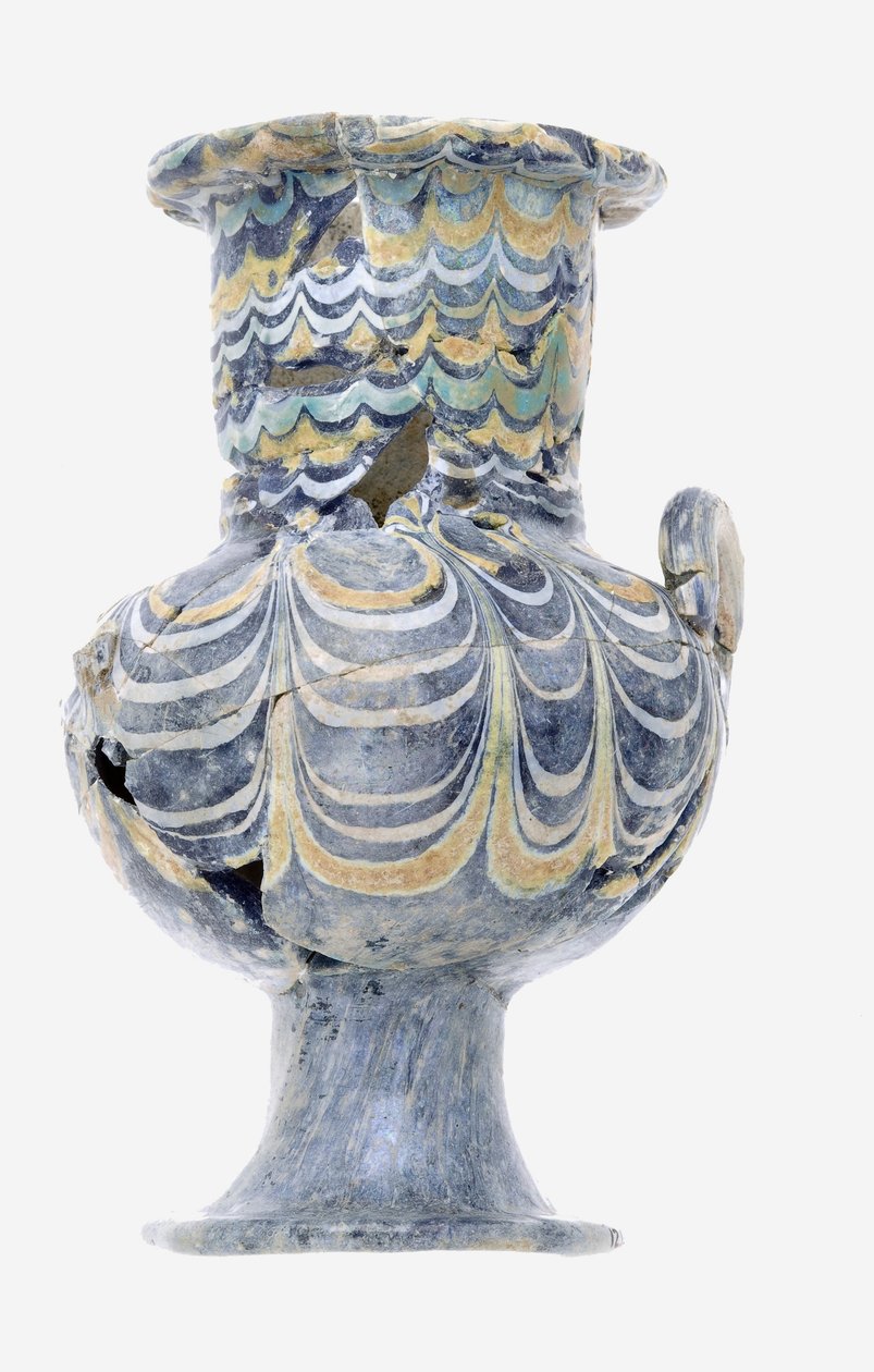 Vase, c.1390-1353 av. J.-C. (verre) - Egyptian 18th Dynasty