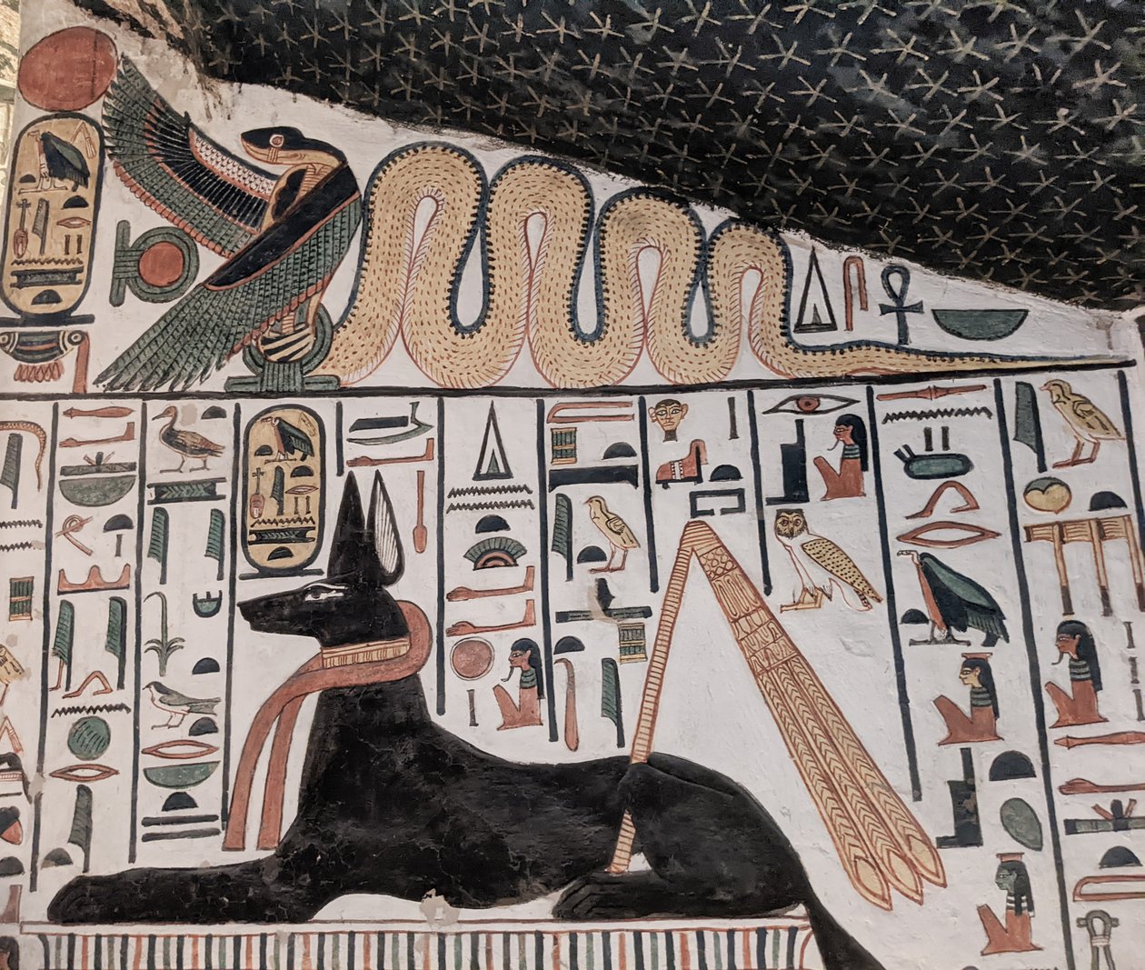 Anubis et cobra - Egyptian 19th Dynasty