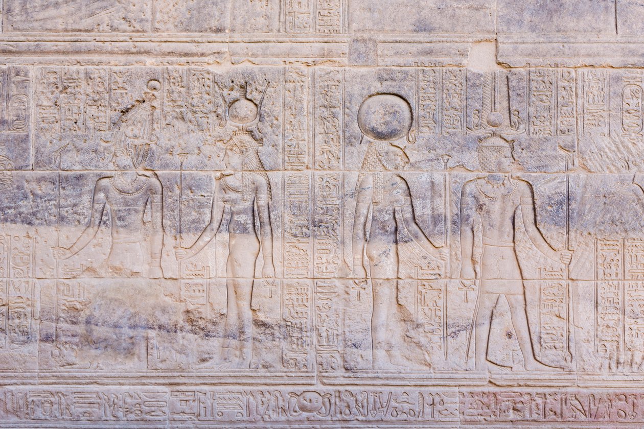 Reliefs au temple de Philae, Assouan, Égypte - Egyptian 30th Dynasty
