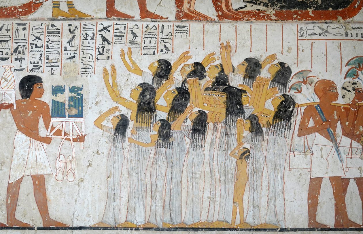 Scène de la procession funéraire, tombe de Ramose - Egyptian Egyptian