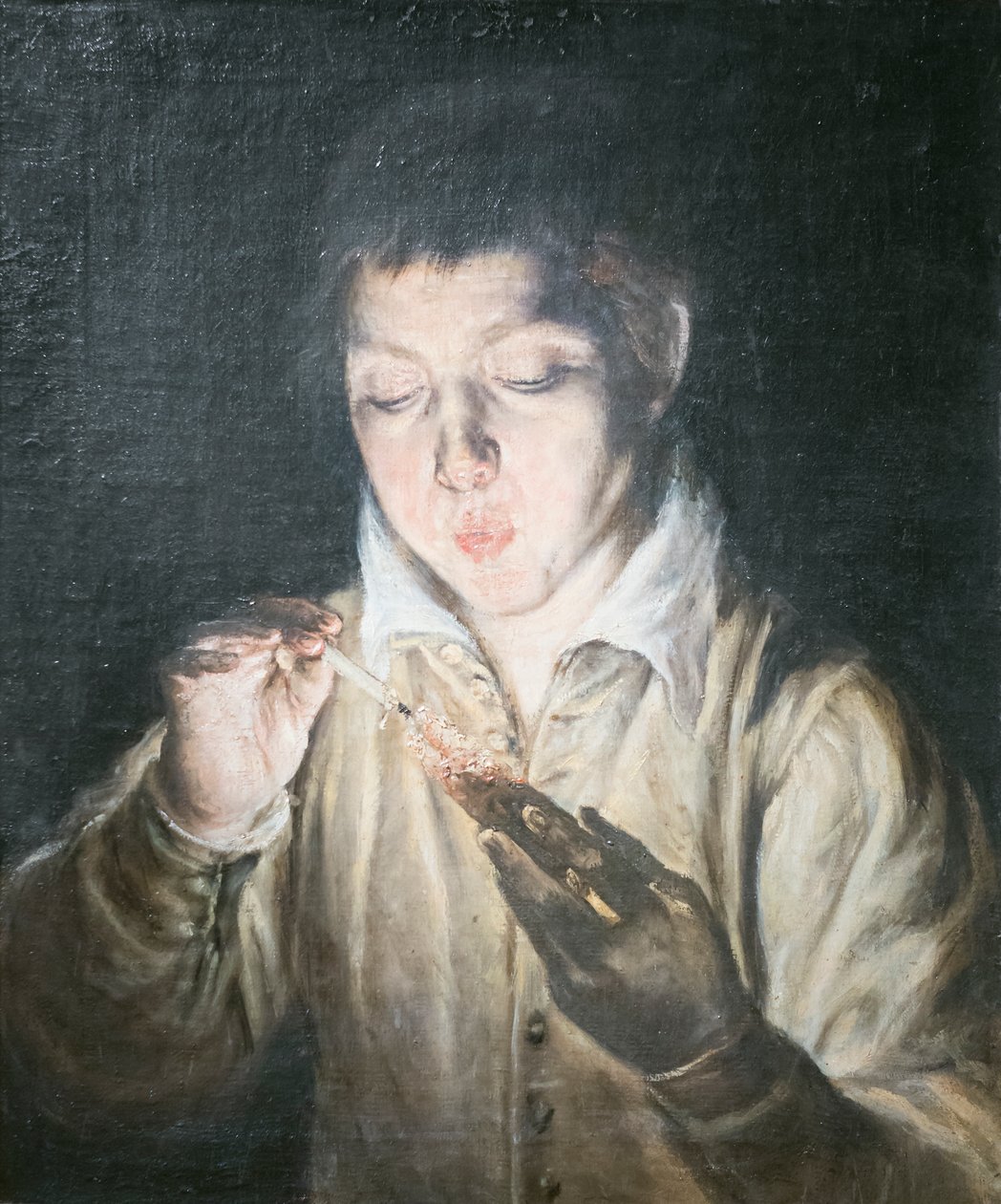 Garçon soufflant sur une braise - El (1541 1614) Greco