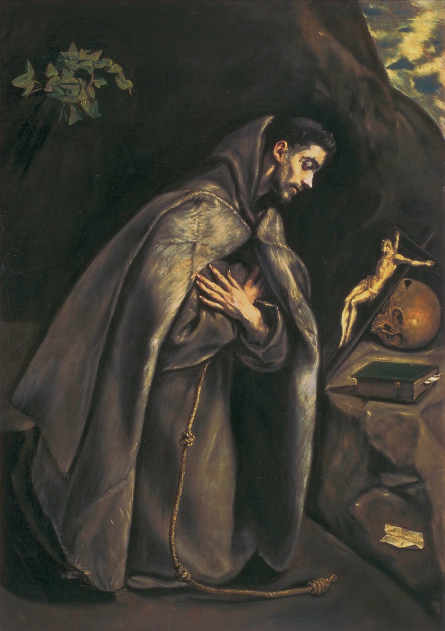 Saint François vénérant le crucifix - El Greco