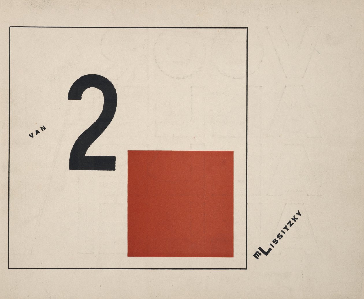 À propos de deux carrés, 1922 - Eliezer Markowich Lissitzky