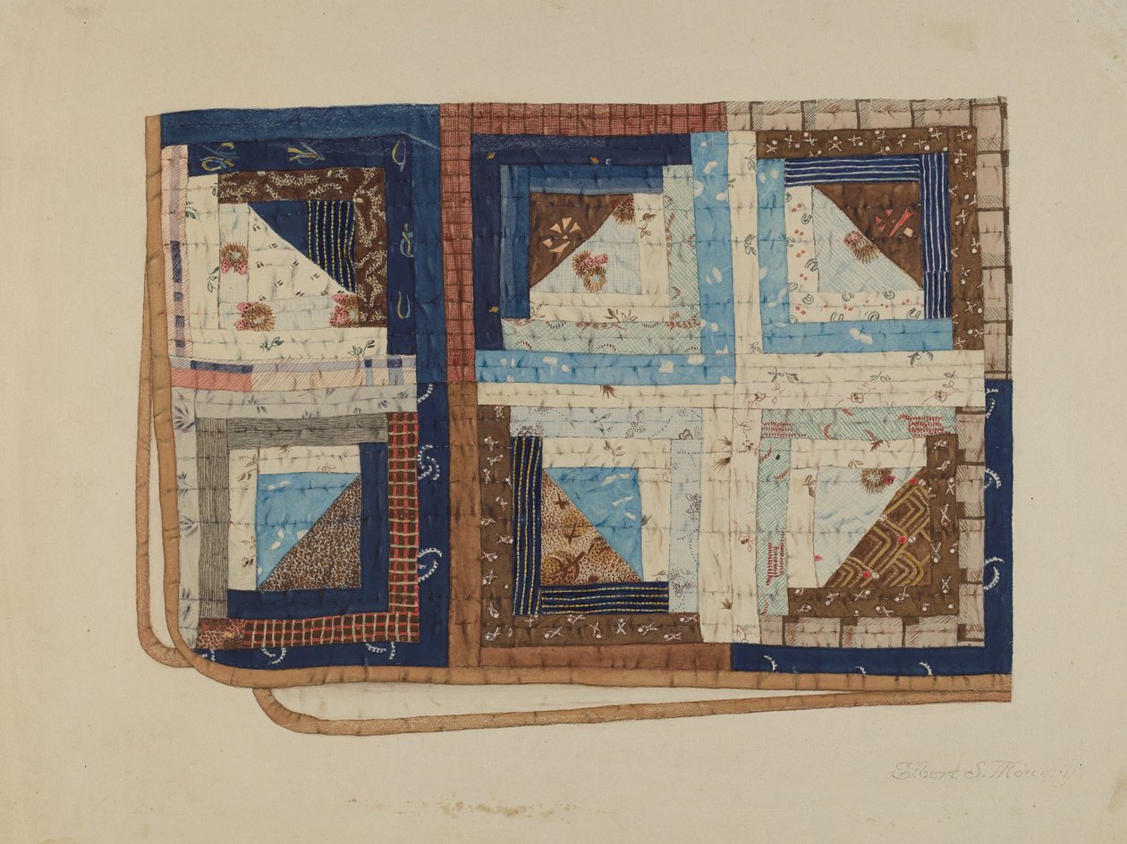 Couverture de cabane en rondins - Elbert S. Mowery