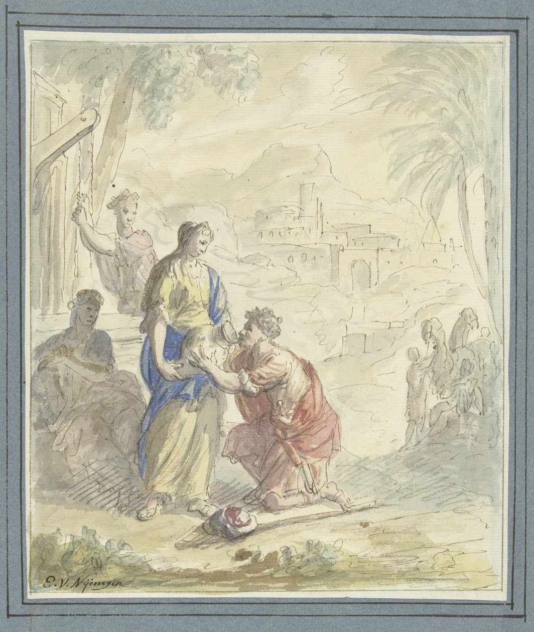 Rébecca et Éliézer au puits - Elias van Nijmegen