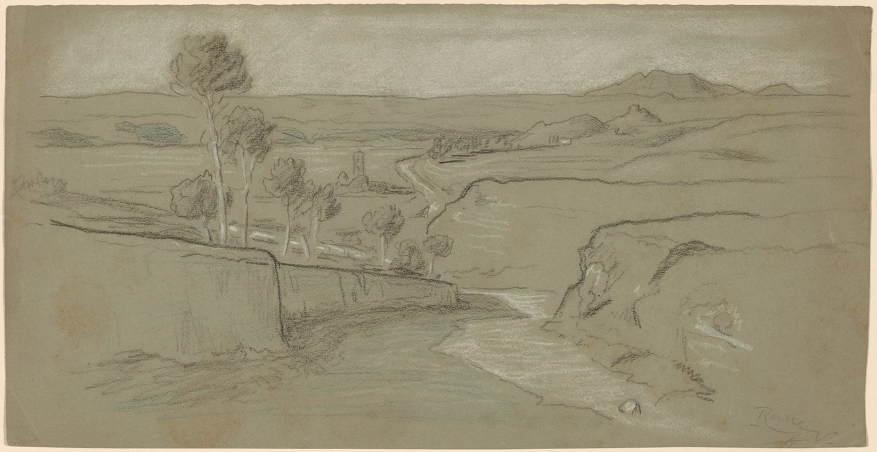 Paysage romain - Elihu Vedder