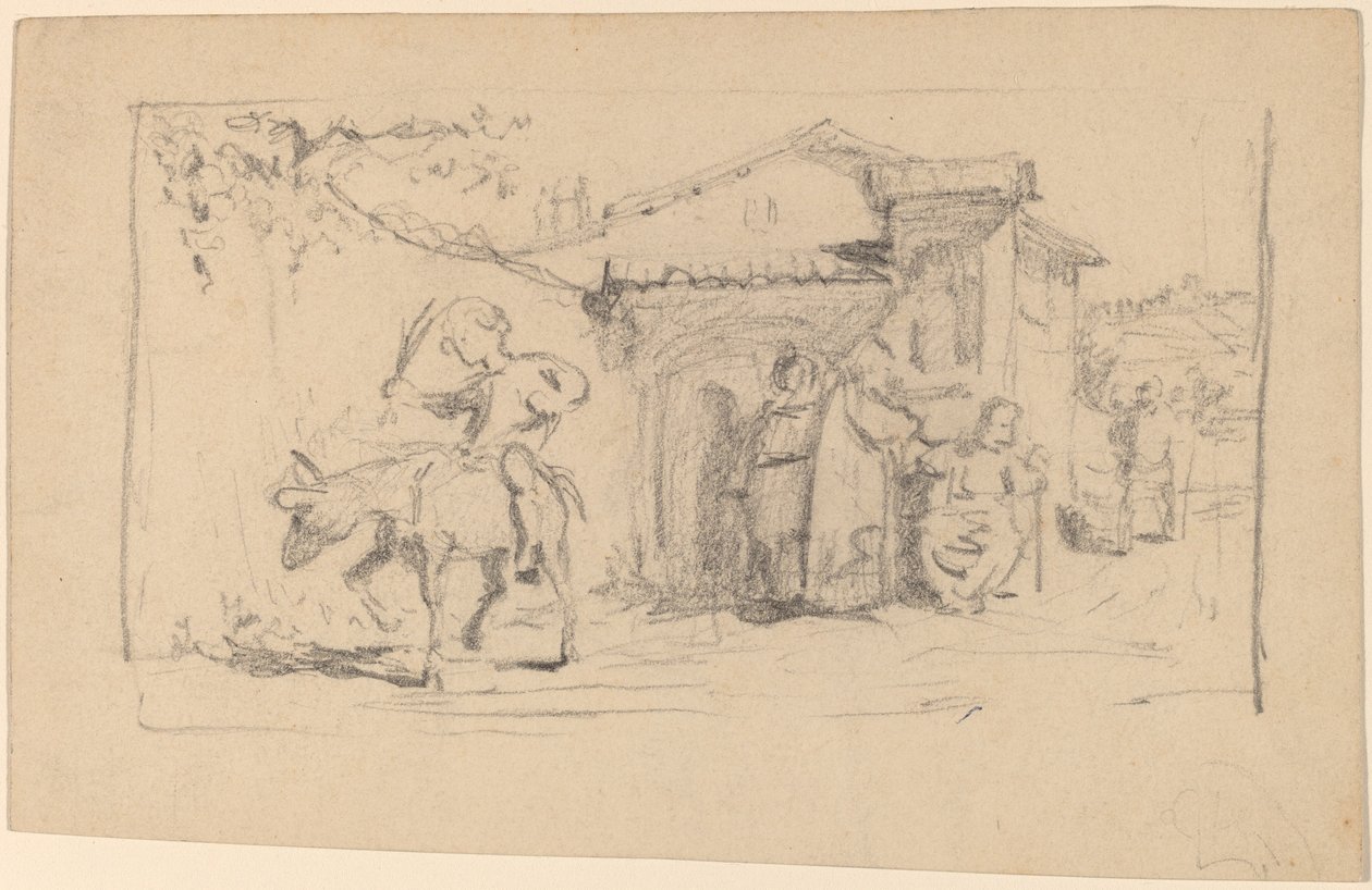Fils et âne - Elihu Vedder