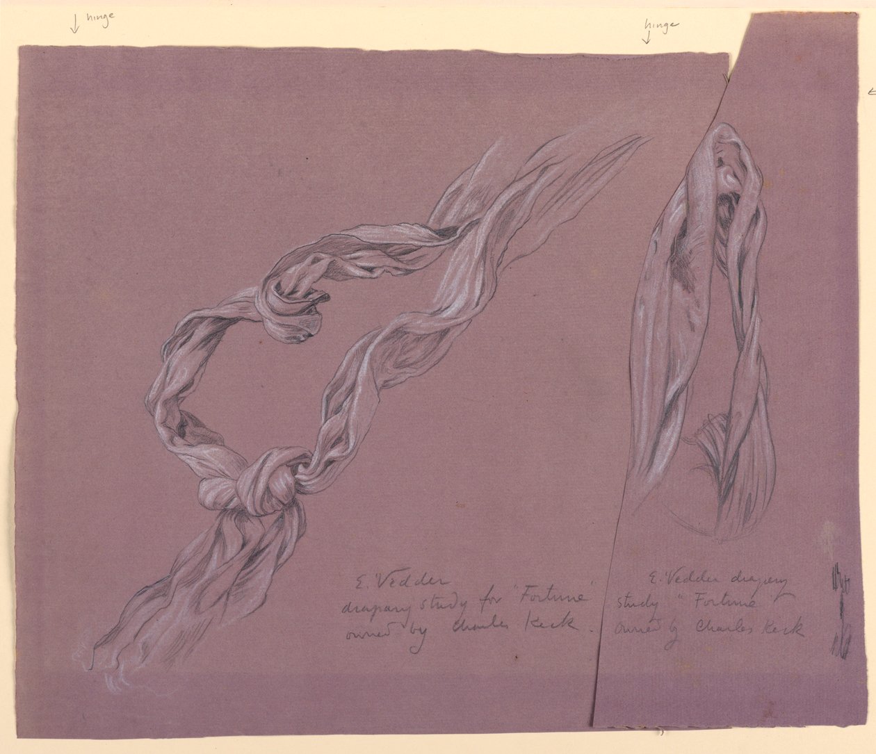 Études de draperie de "Fortune" - Elihu Vedder