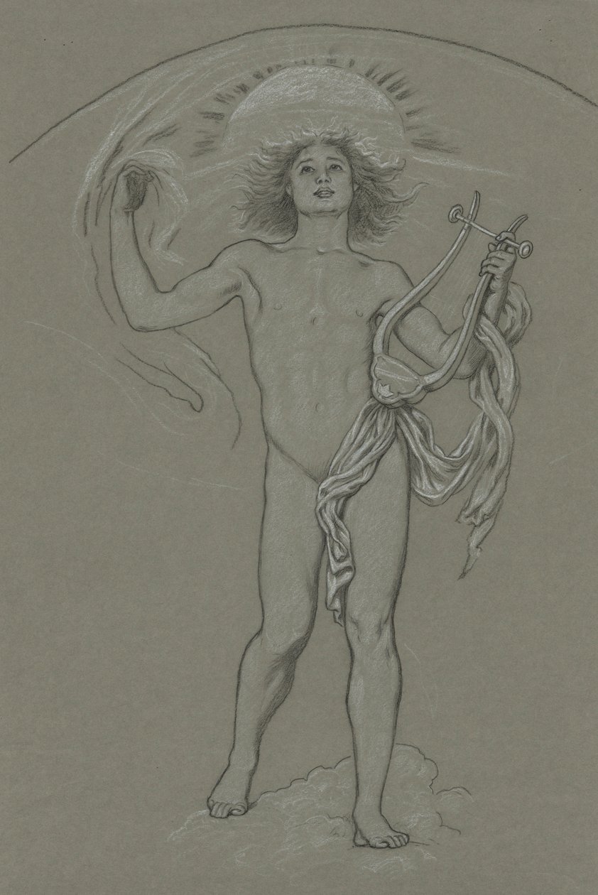 Étude pour Apollon - Elihu Vedder