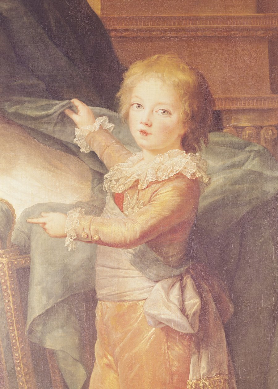 Marie-Antoinette et ses enfants, détail de Louis-Joseph-Xavier (1781-89) (détail) - Elisabeth Louise Vigee Lebrun