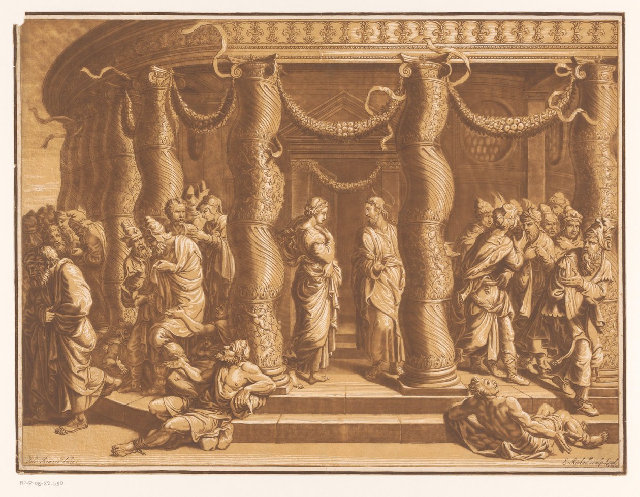 Christus en de overspelige vrouw - Elisha Kirkall