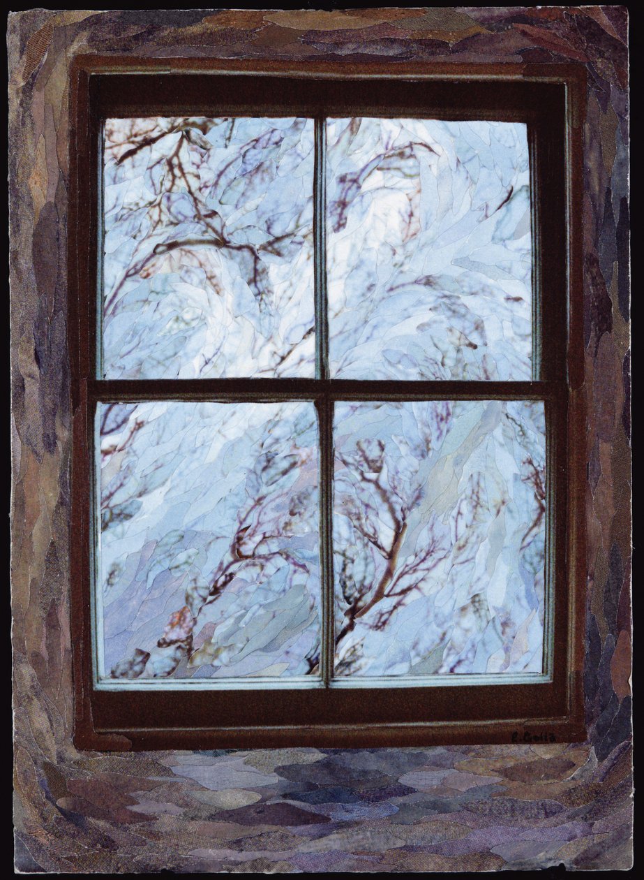 Tu Prendrais un Avion pour Moi, 2001 (collage de mosaïque en papier) - Ellen Golla