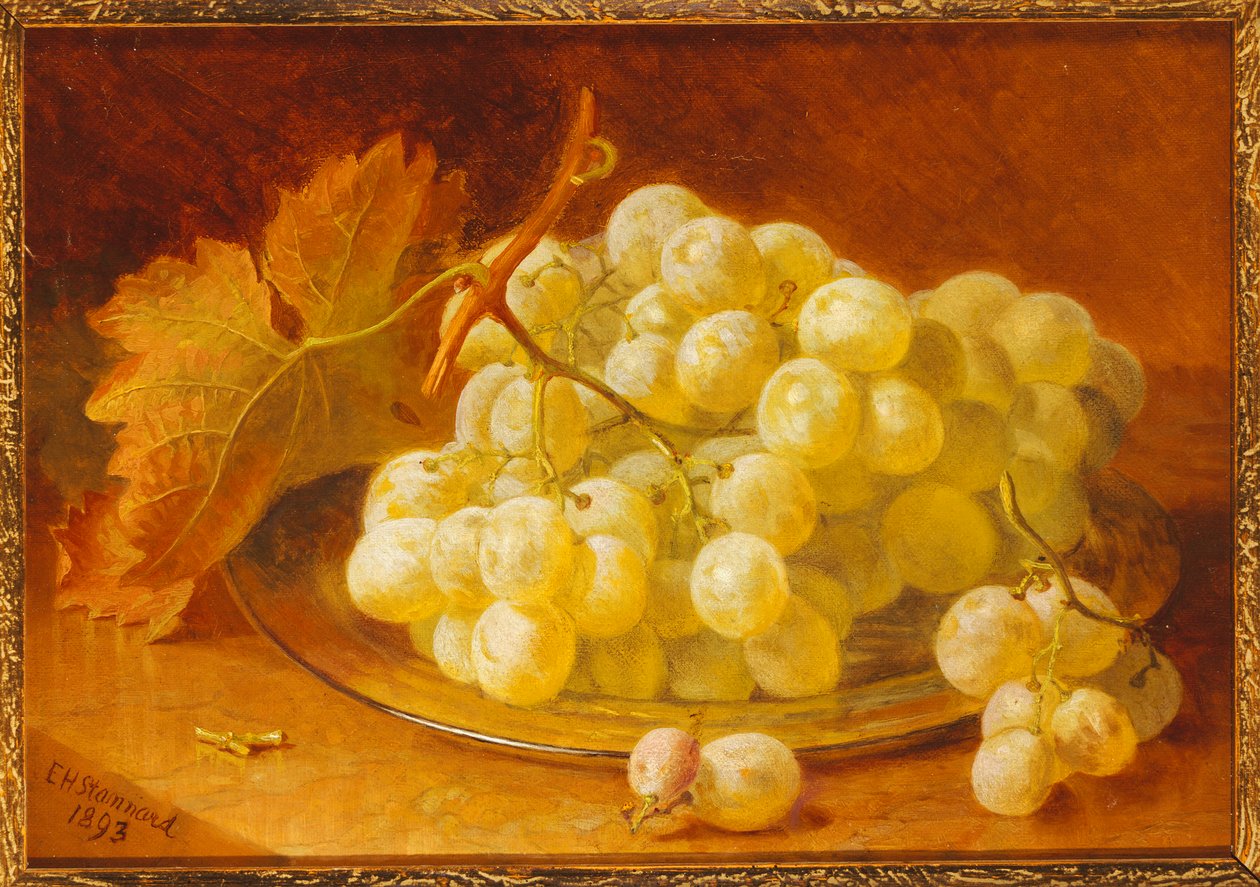 Raisins sur une assiette en argent, 1893 - Eloise Harriet Stannard