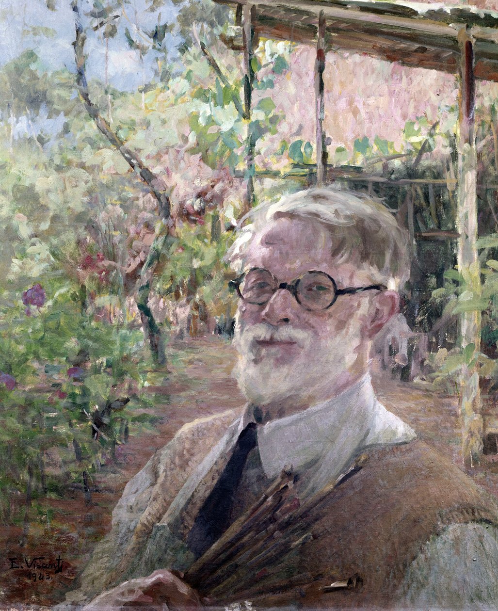 Autoportrait (détail) - Elysee Visconti