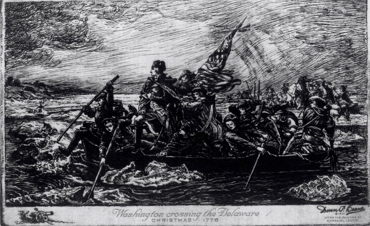 Washington traversant le Delaware, Noël 1776 - Emanuel Gottlieb Leutze
