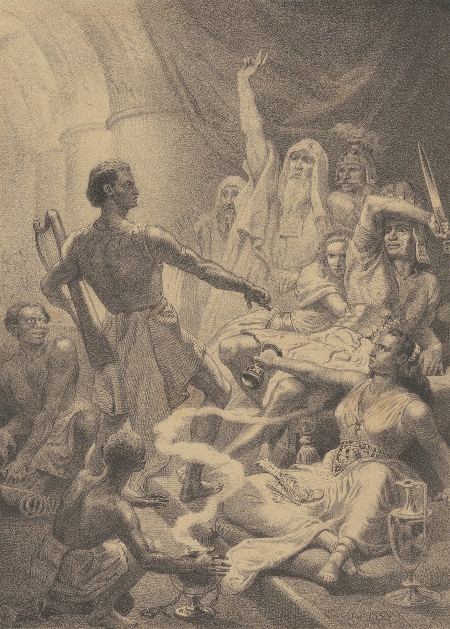 David jouant devant Saül - Emanuel Gottlieb Leutze