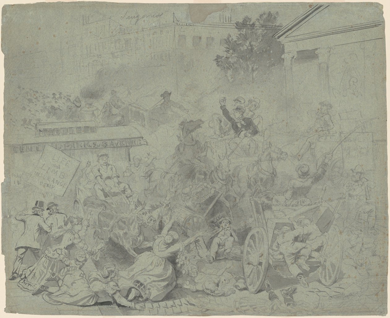 New York—Scène de rue - Emanuel Gottlieb Leutze