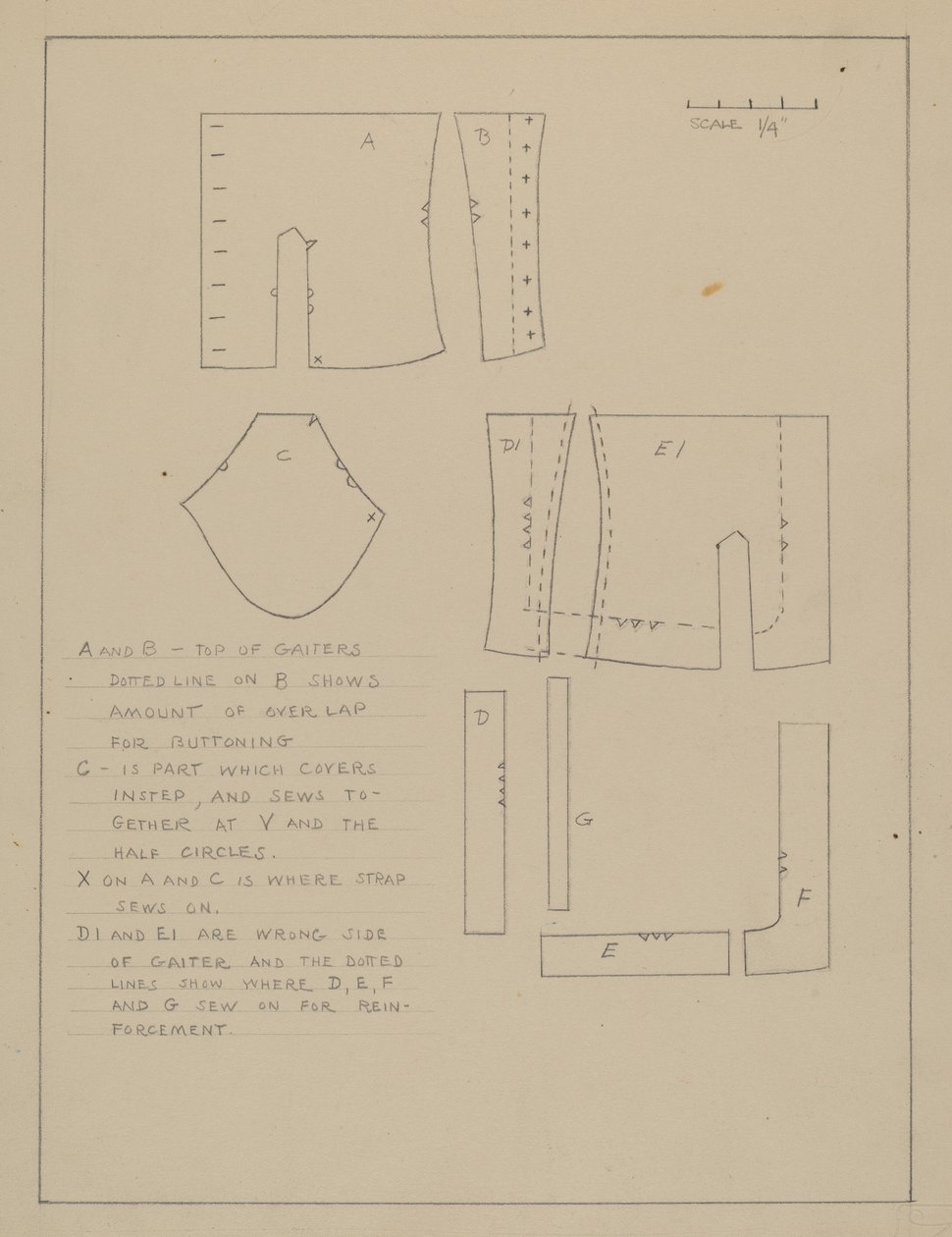 Motif pour guêtres - Emery Herrett