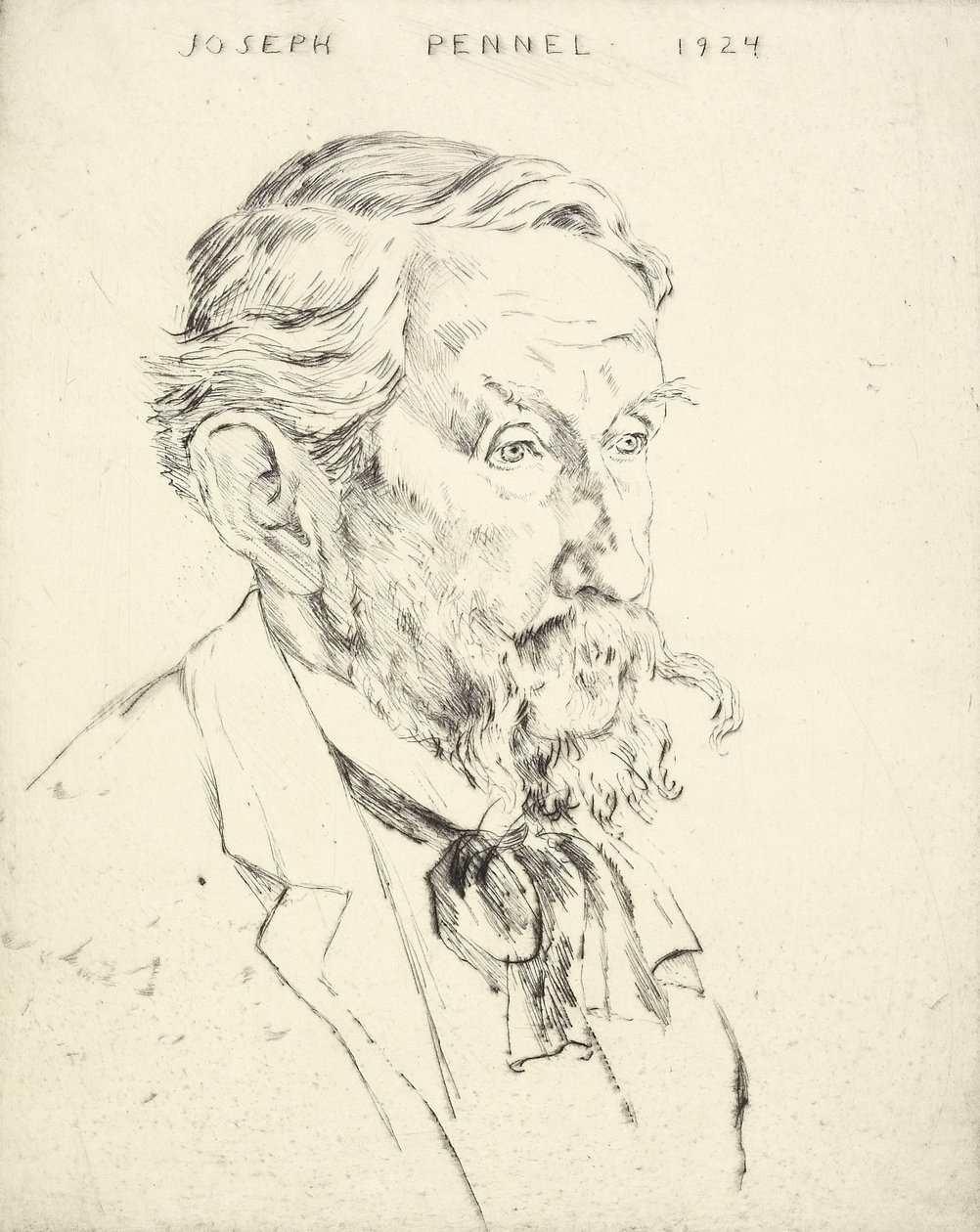 Portrait de Joseph Pennell, 1924 - Emil Orlik