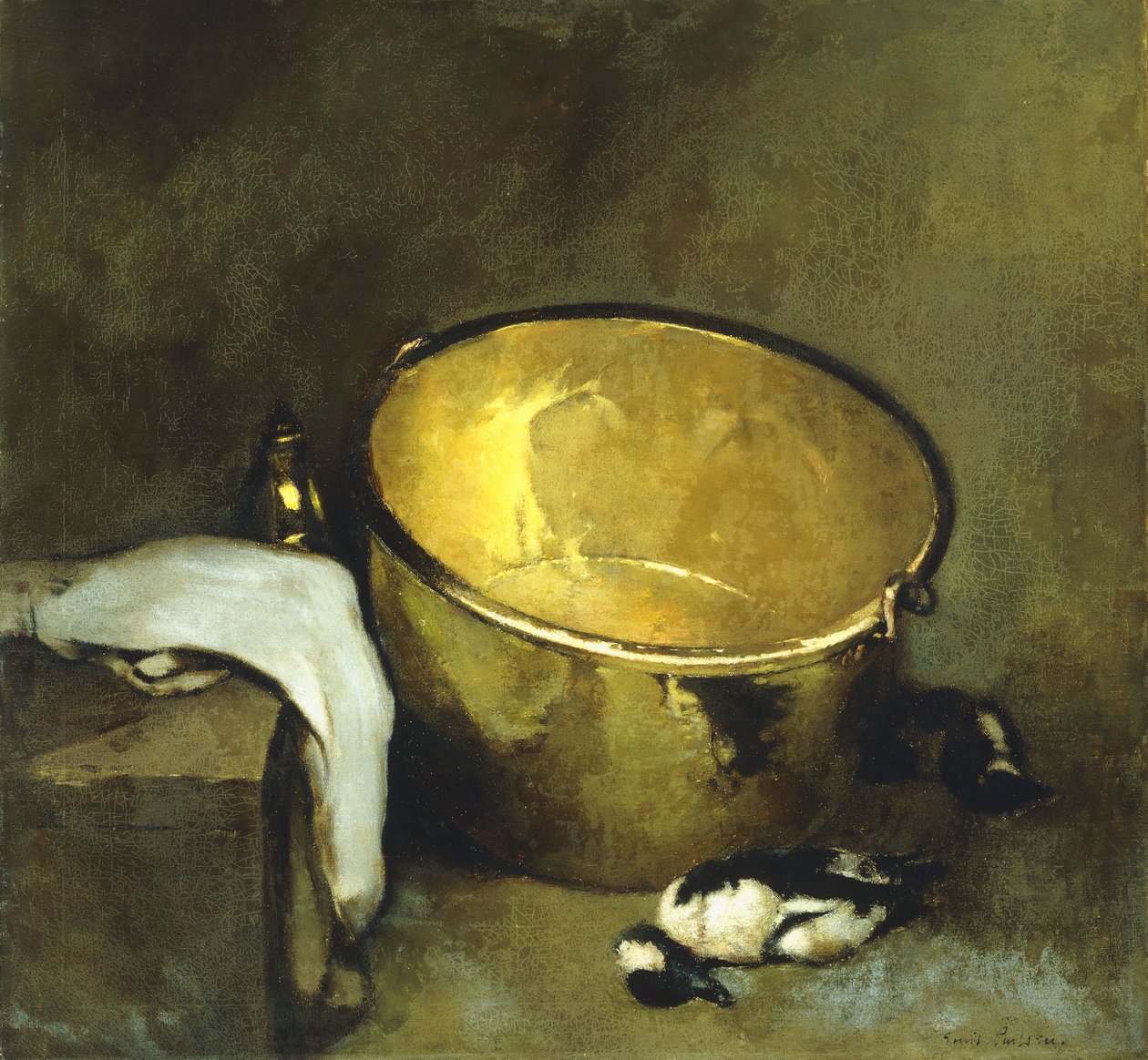 Nature morte avec pot en laiton - Emil Carlsen