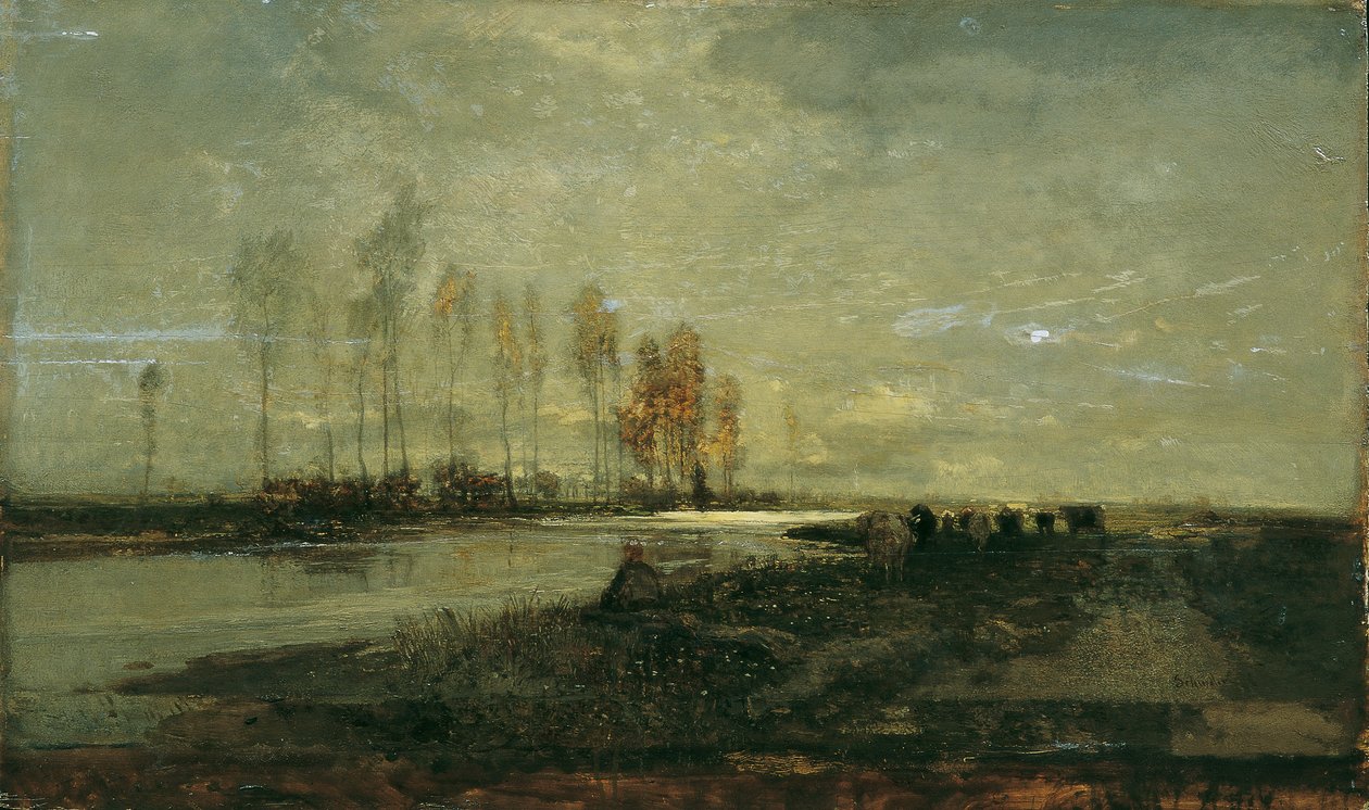 Sur la Thaya près de Lundenburg II - Emil Jakob Schindler