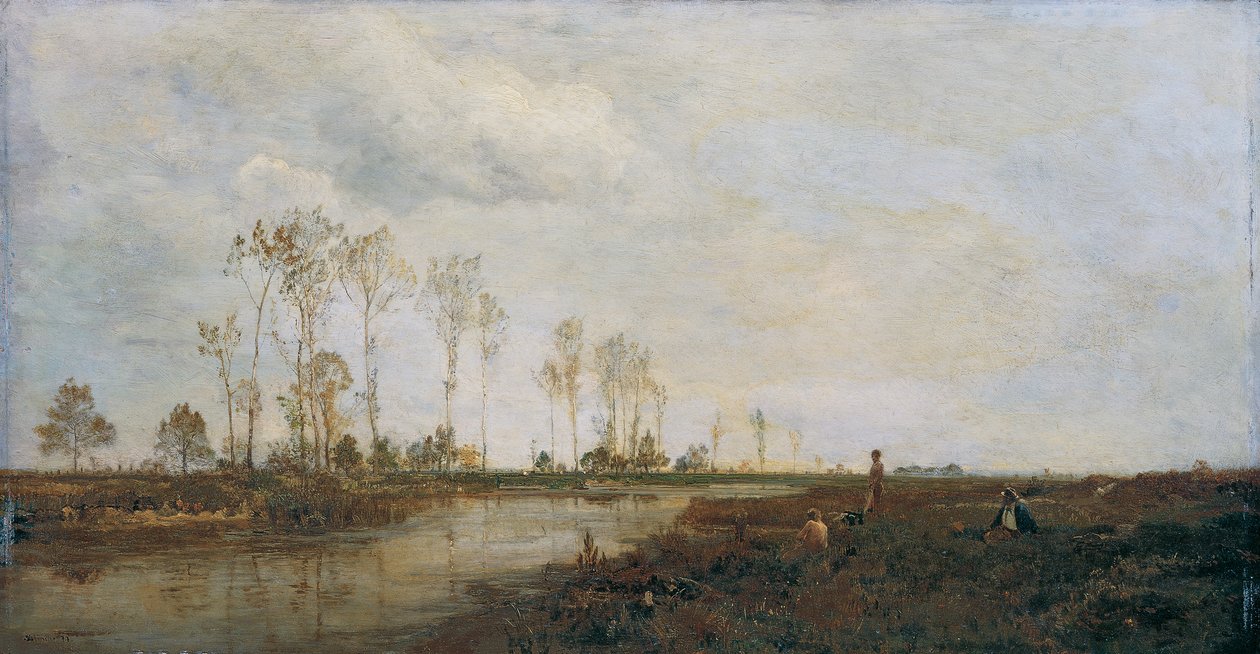Sur la Thaya près de Lundenburg I - Emil Jakob Schindler