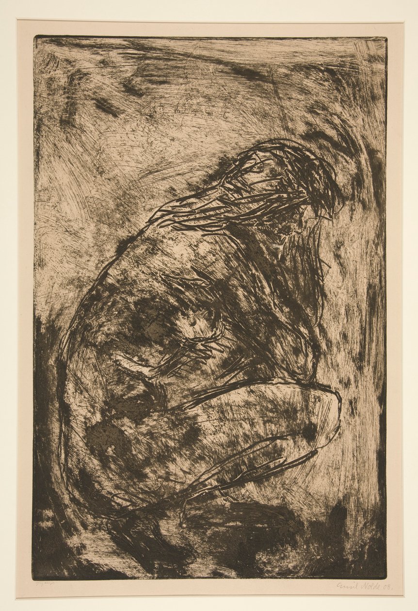 Nu assis - Emil Nolde