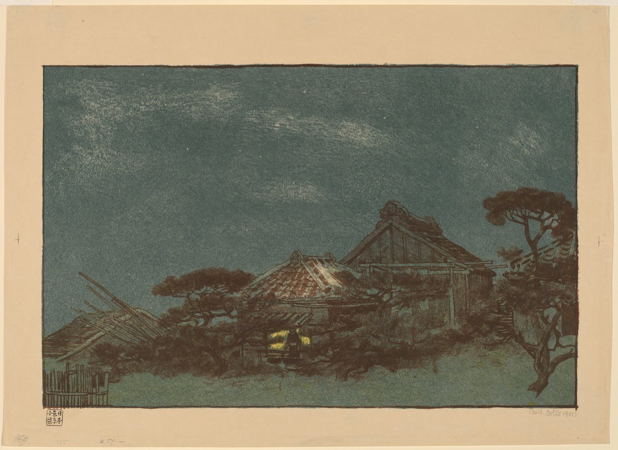 Soirée à Fukagawa - Emil Orlik
