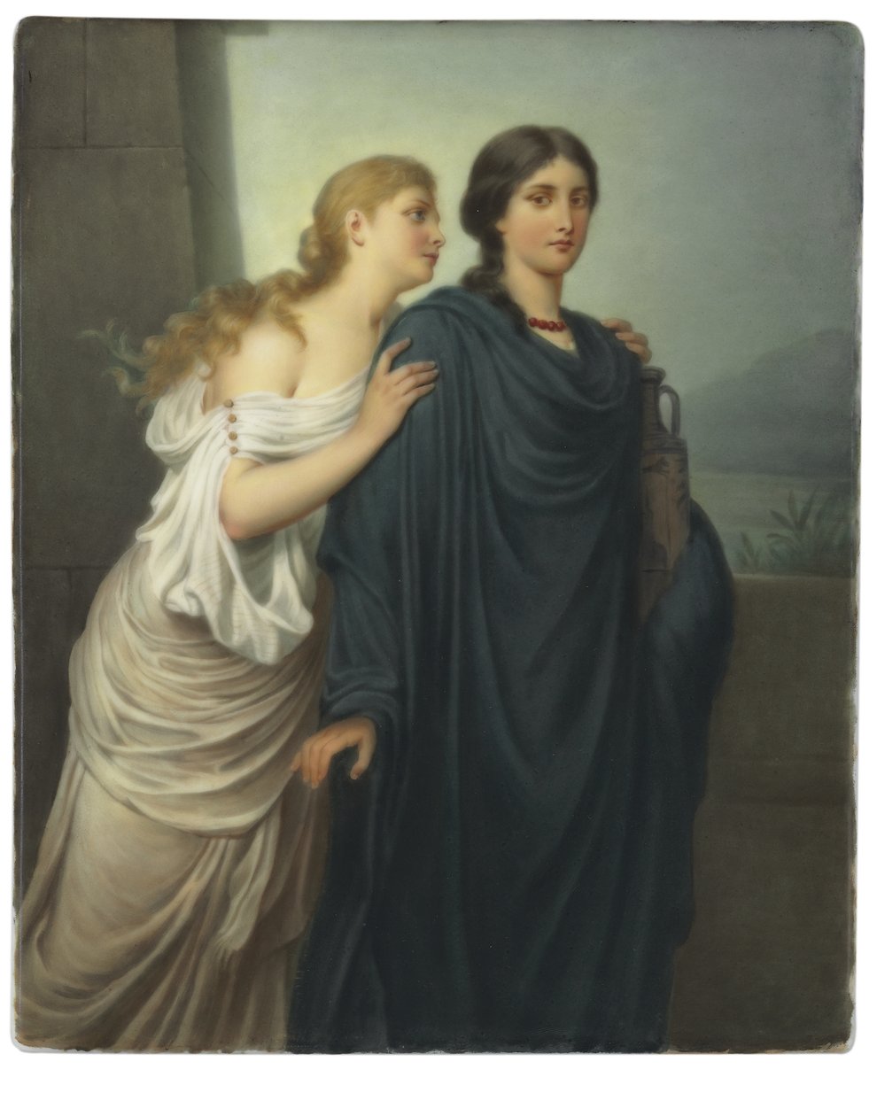 Plaque Rectangulaire, Antigone et Ismène - Emil Teschendorff