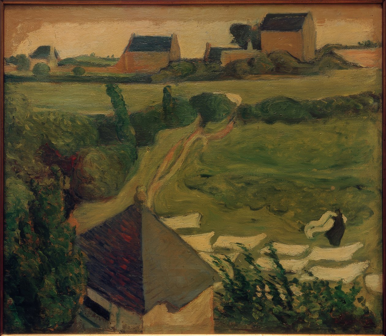 Vue de Saint-Briac avec linge - Emile Bernard