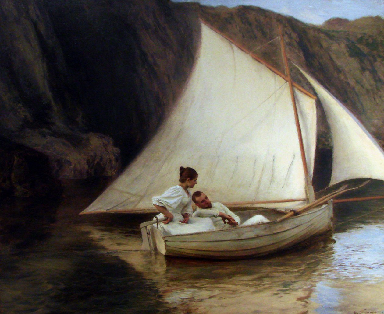 La petite barque - Emile Friant