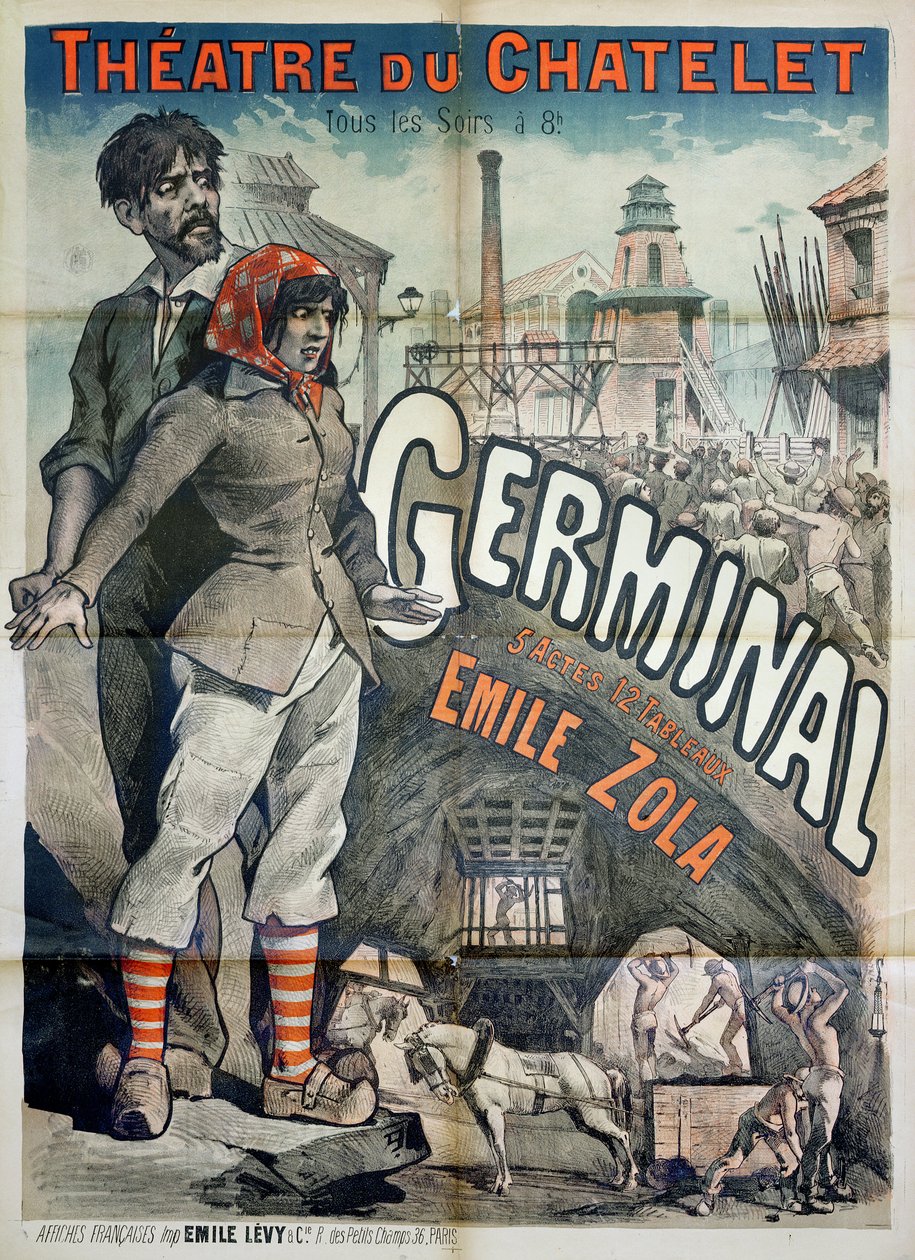 Affiche publicitaire pour une représentation de la pièce 