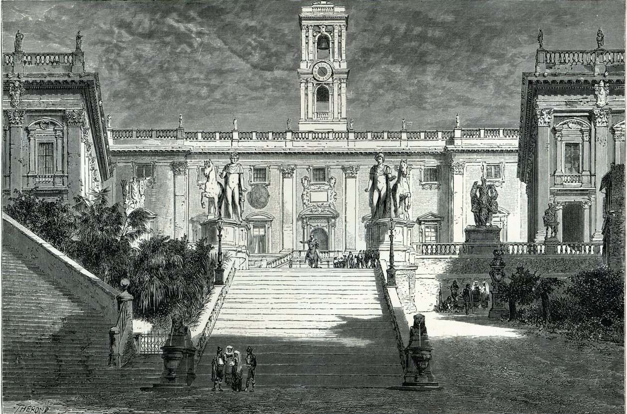 Façade du Palais sénatorial, Rome - Emile Theodore Therond