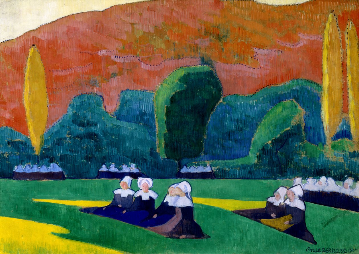 Femmes Bretonnes Assistants à un Pardon - Emile Bernard