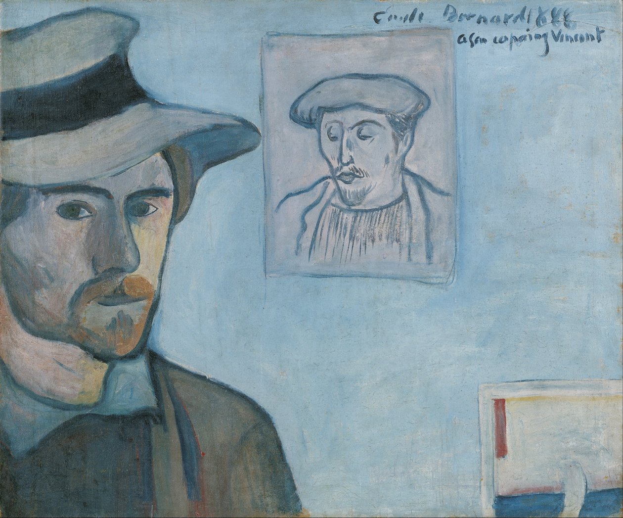 Autoportrait avec portrait de Gauguin - Emile Bernard