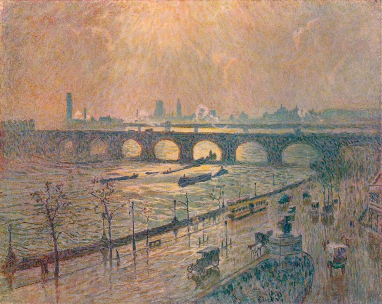 Pont de Waterloo - Un jour de pluie, vers 1917 - Emile Claus